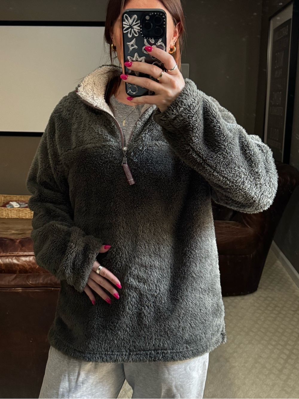 True Grit Cozy Fleece Quarter-Zip Pullover
